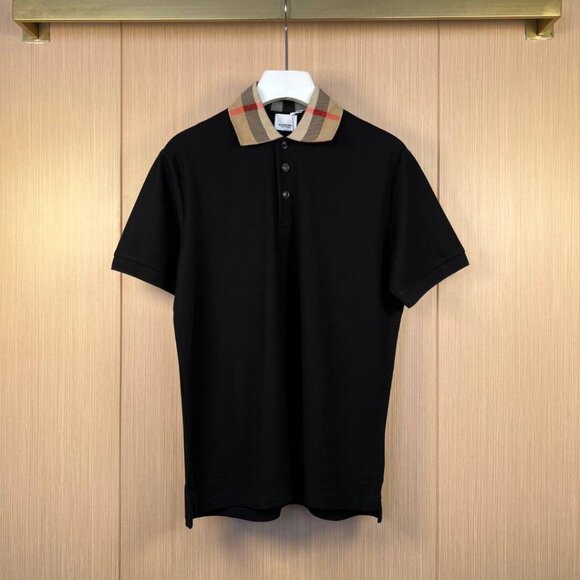 Burberry SS23 plaid casual pullover short-sleeved polo shirt